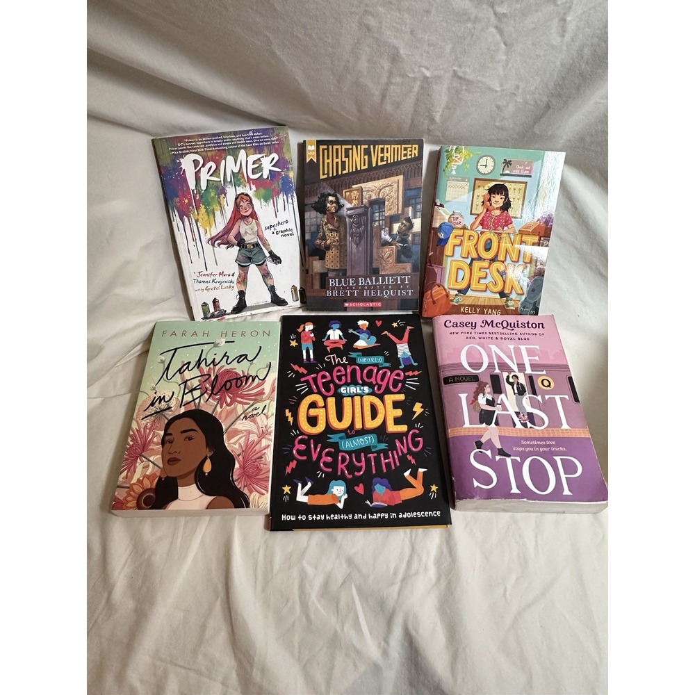 YA Book Bundle Lot 6 Primer Front Desk Tahira in Bloom One Last‎ Stop + More